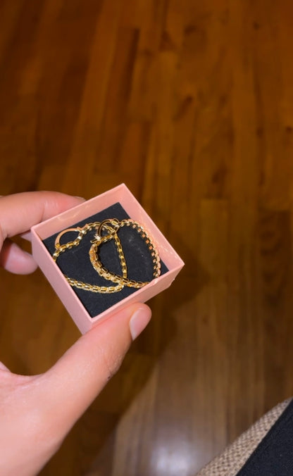 Heart Rolex Hoops