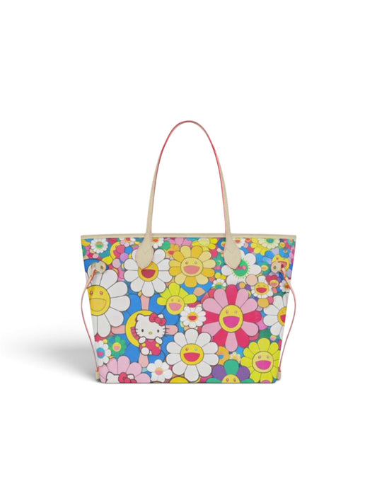 HK Colorful Flower Tote Bag