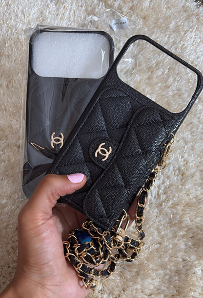 CC Wallet Phone Case w| Crossbody Chain